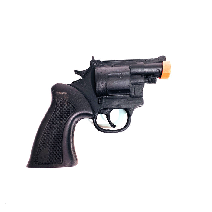 Foam Rubber 38 Snub Nose Revolver Inert Handgun Pistol Prop - BLACK - Black