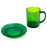 SMASHProps Breakaway Mug & Saucer Set - DARK GREEN translucent - Dark Green,Translucent