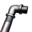 28 Inch Length Foam Rubber Lead Pipe with 90 degree Elbow - Silver - Silver