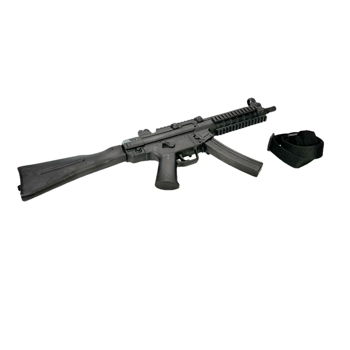 Heckler and Koch MP5 Submachine Gun Style Replica Inert Hard Poly Plastic Rubber Prop with Fixed Long Buttstock