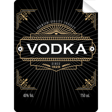 Premium Vodka Bottle Self Prop Adhesive Label