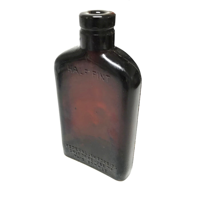 SMASHProps Breakaway Half Pint Flask Bottle Prop - AMBER BROWN translucent - Amber Brown Translucent