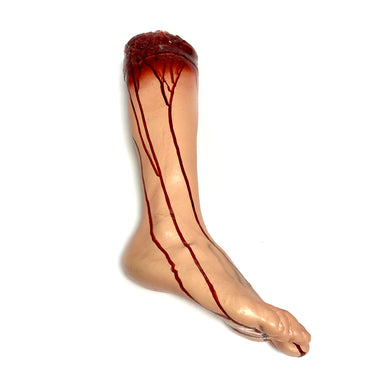Foam Rubber and Latex Bloody Severed Foot Stump - RIGHT - Right Leg