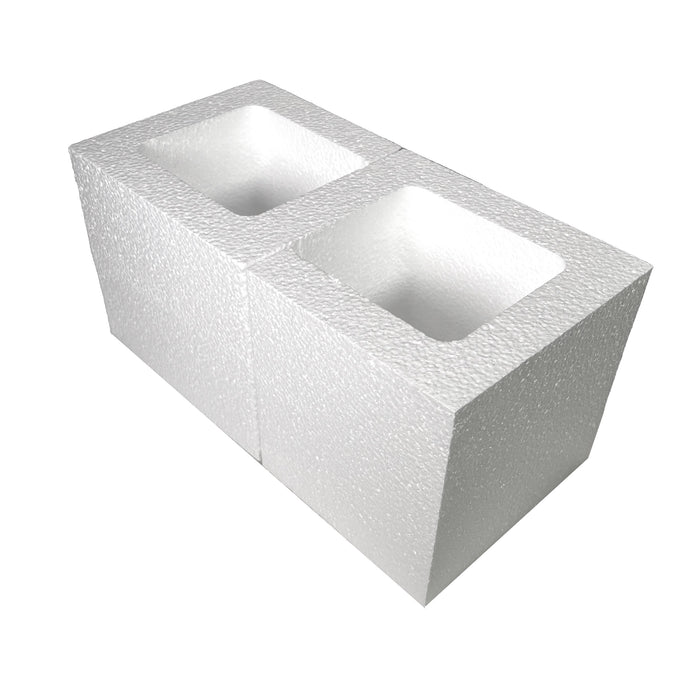 Lightweight Rigid EPS Foam Cement Cinder Block Prop - RAW - RAW White