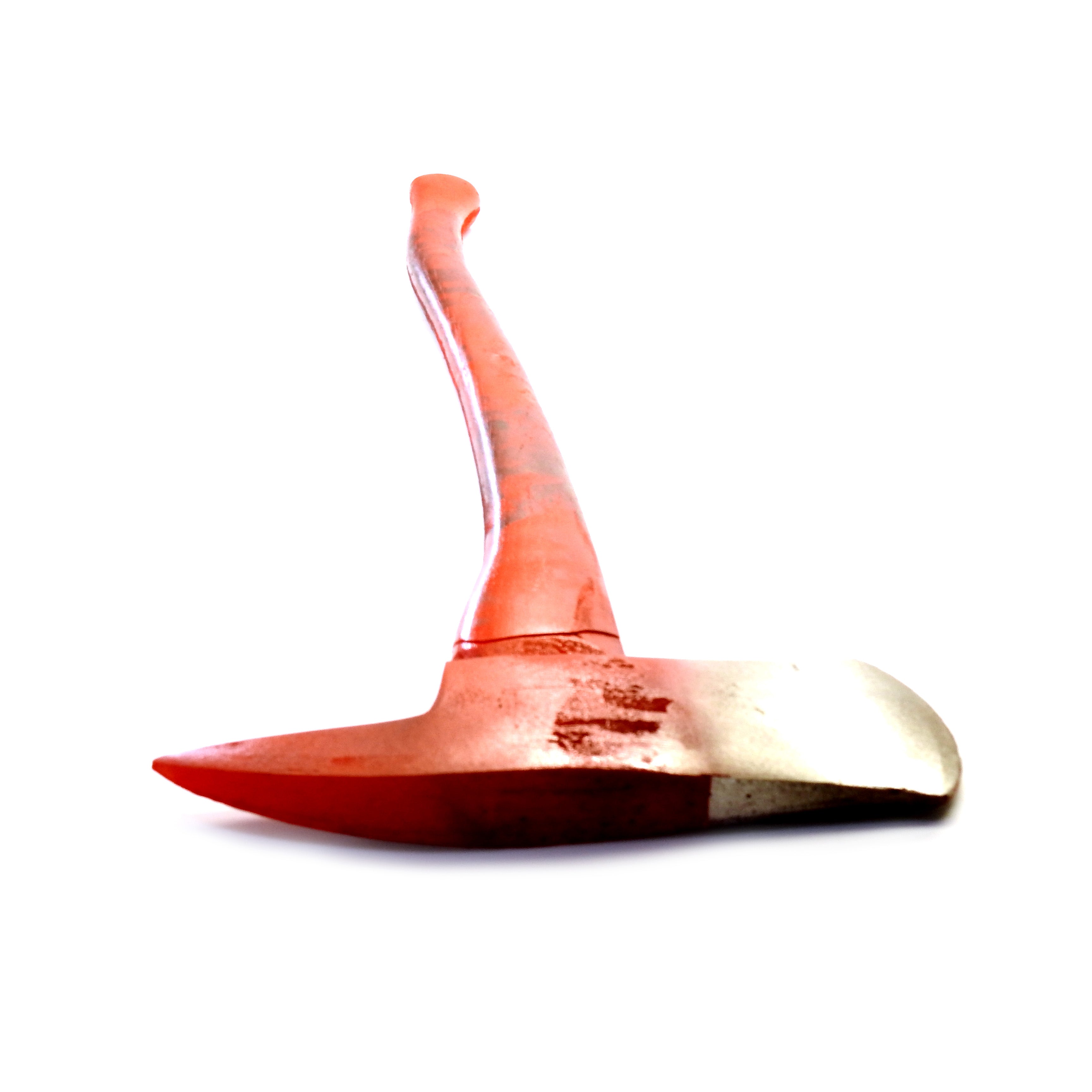 36 Inch Firefighter / Fireman's Axe Urethane Foam Rubber Stunt Prop - RUSTY - Rusty Red and Silver Head with Red Handle