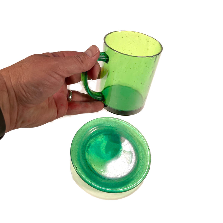 SMASHProps Breakaway Mug & Saucer Set - LIGHT GREEN translucent - Light Green,Translucent