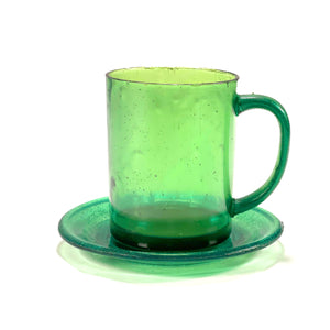 SMASHProps Breakaway Mug & Saucer Set - LIGHT GREEN translucent - Light Green,Translucent