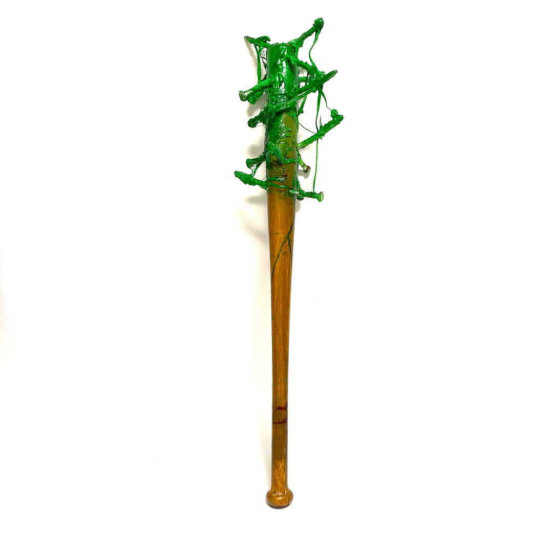 Nail Spike Baseball Bat Urethane Foam Rubber Action Prop - UV Green Slime