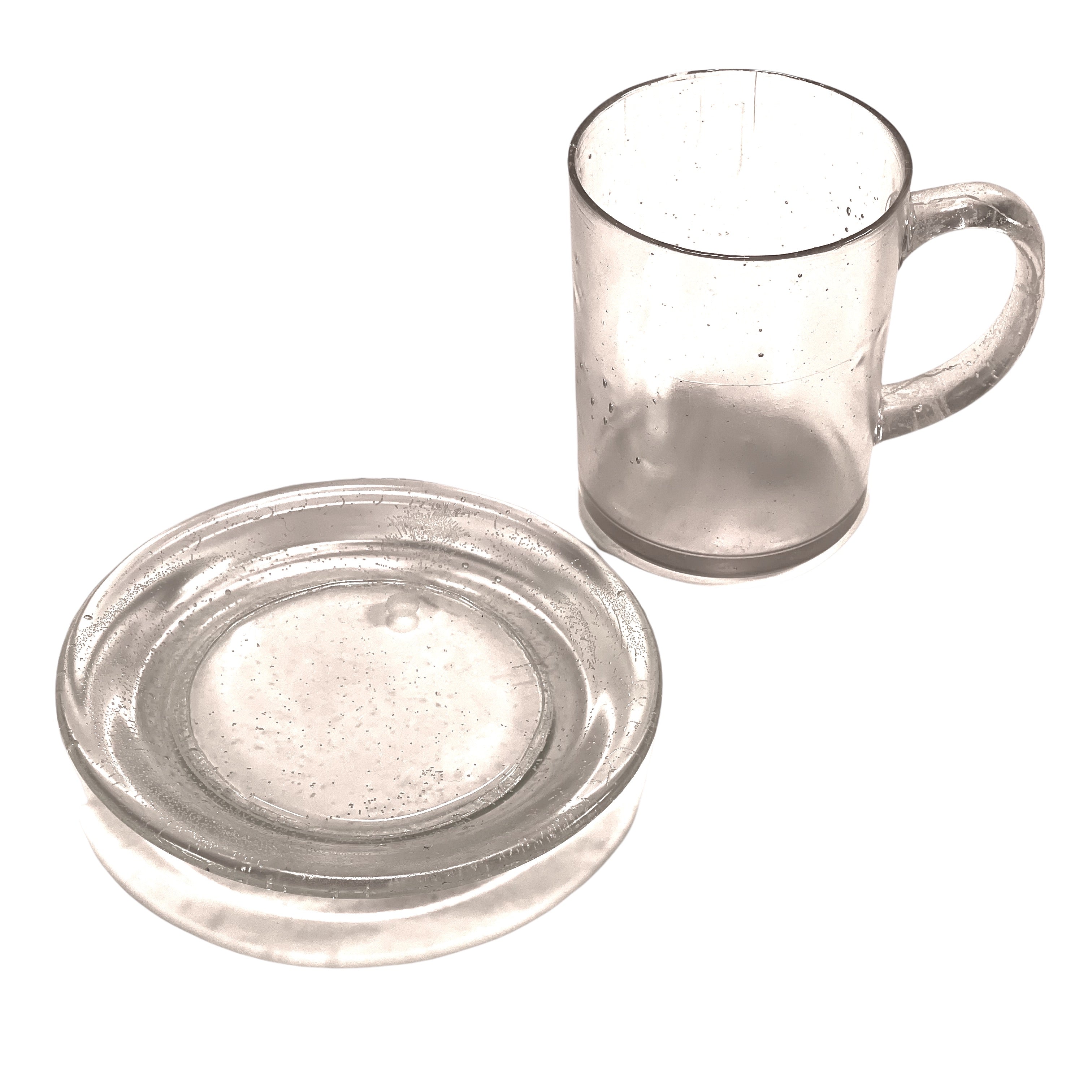 SMASHProps Breakaway Mug & Saucer Set - CLEAR - Clear,Translucent