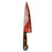 XL Butcher Knife Prop Brown Handle - Bloody - BLOODY