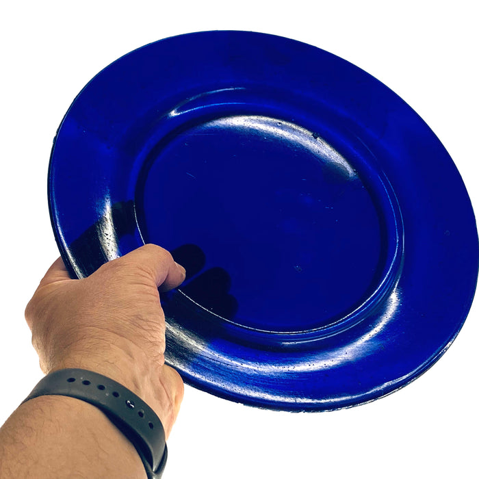 SMASHProps Breakaway Large Dinner Plate - COBALT BLUE translucent - Cobalt Blue,Translucent