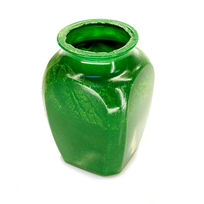 SMASHProps Breakaway Square Sided Vase or Urn - DARK GREEN opaque - Dark Green,Opaque