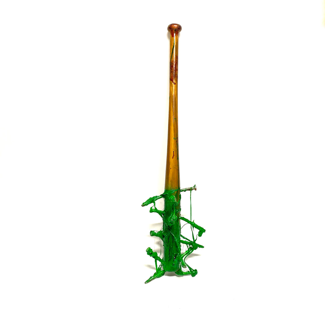 Nail Spike Baseball Bat Urethane Foam Rubber Action Prop - UV Green Slime