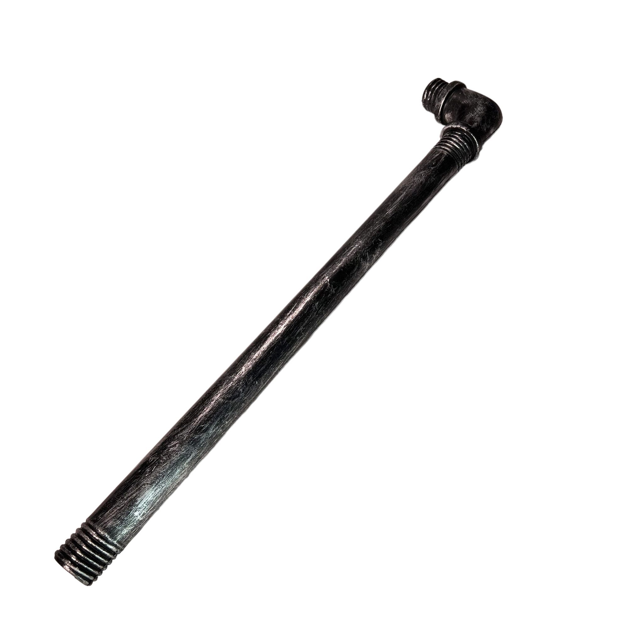 28 Inch Length Foam Rubber Lead Pipe with 90 degree Elbow - Unpainted - Unpainted