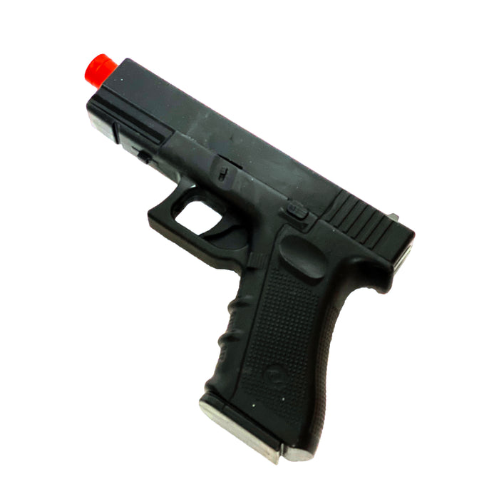 Solid Hard Poly-Plastic Police Glock Pistol Prop - Black - Black