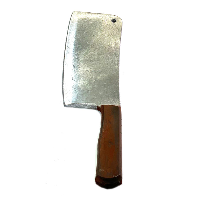 Foam Kitchen Cleaver Blade Knife Prop - New - Silver Blade with Brown Handle