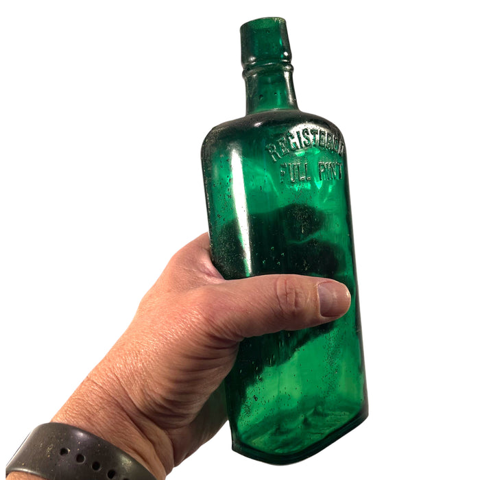 SMASHProps Breakaway Vintage Full Pint Bottle Prop - Dark Green Translucent - Dark Green Translucent