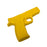 Hard Poly Police Glock Pistol Prop - Yellow - Yellow