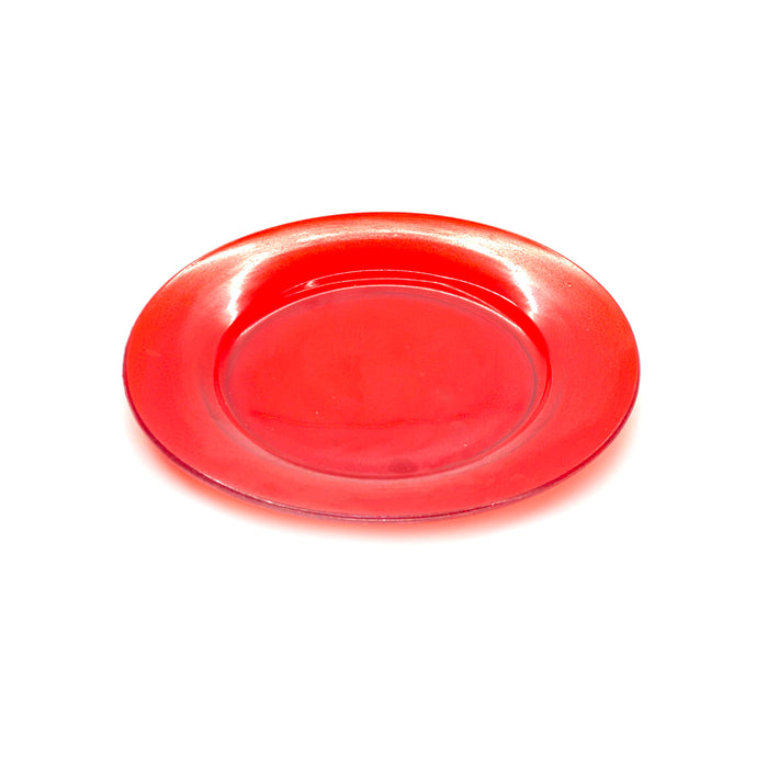 SMASHProps Breakaway Large Dinner Plate - RED translucent - Red,Translucent