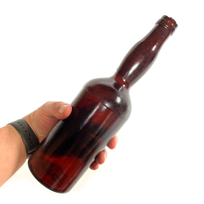 SMASHProps Breakaway Large Antique Whiskey Bottle Prop - AMBER BROWN translucent - Amber Brown Translucent