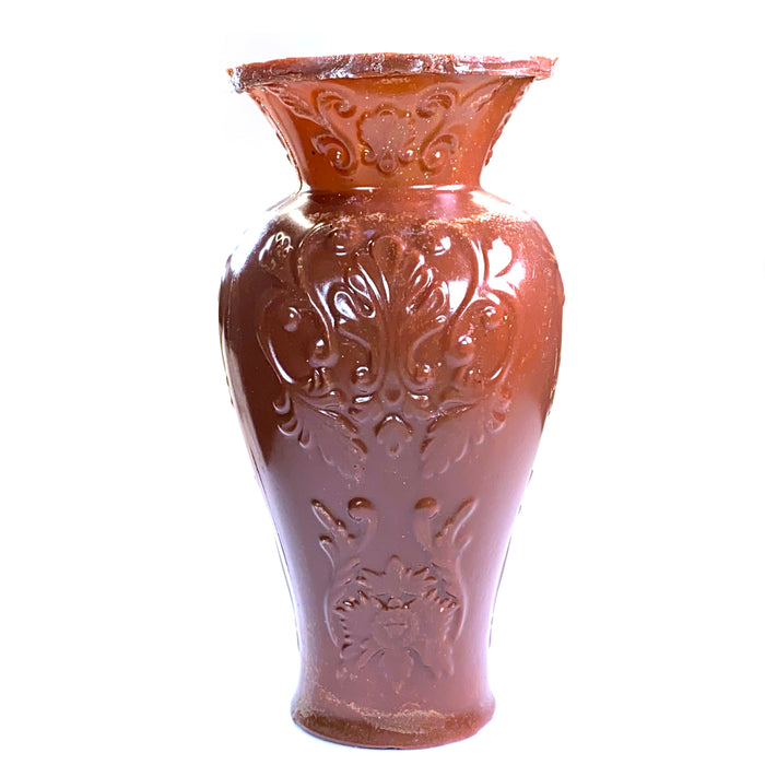 SMASHProps Breakaway Large Georgian Vase 7.5 Inch - AMBER BROWN opaque - Amber Brown Opaque
