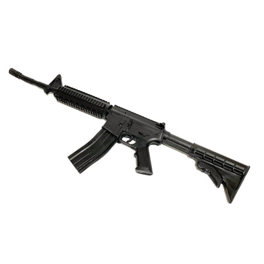 AR-15 Style Assault Rifle Inert Foam Prop Replica with Permanent Magazine - Black Finish - New Finish Black
