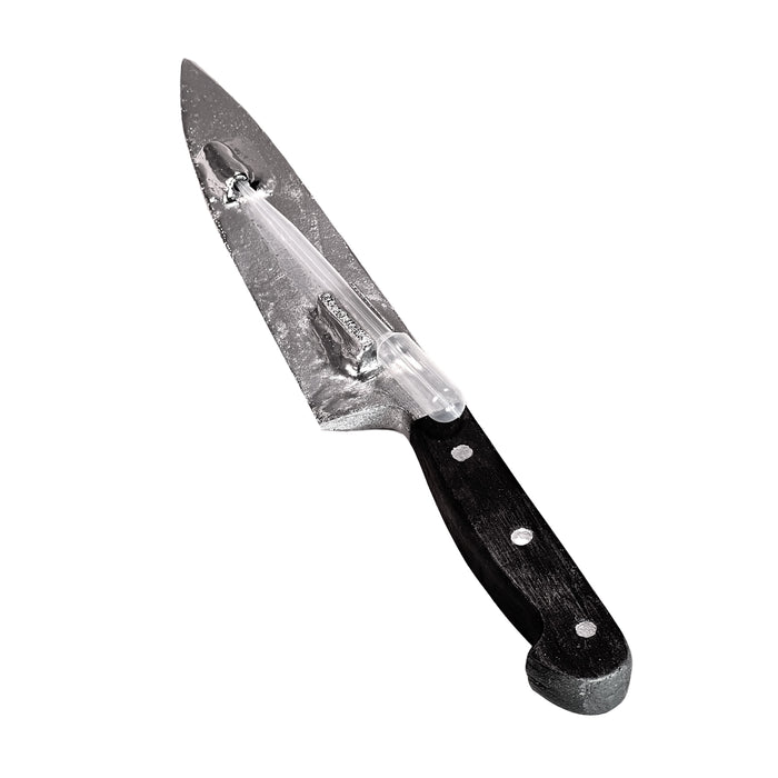 Special Effects Blood Rigged 13 Inch Chef's Knife Silver and Black - NEW with Blood Rig
