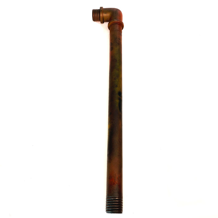 28 Inch Length Foam Rubber Lead Pipe with 90 degree Elbow - Rusty - Rusty