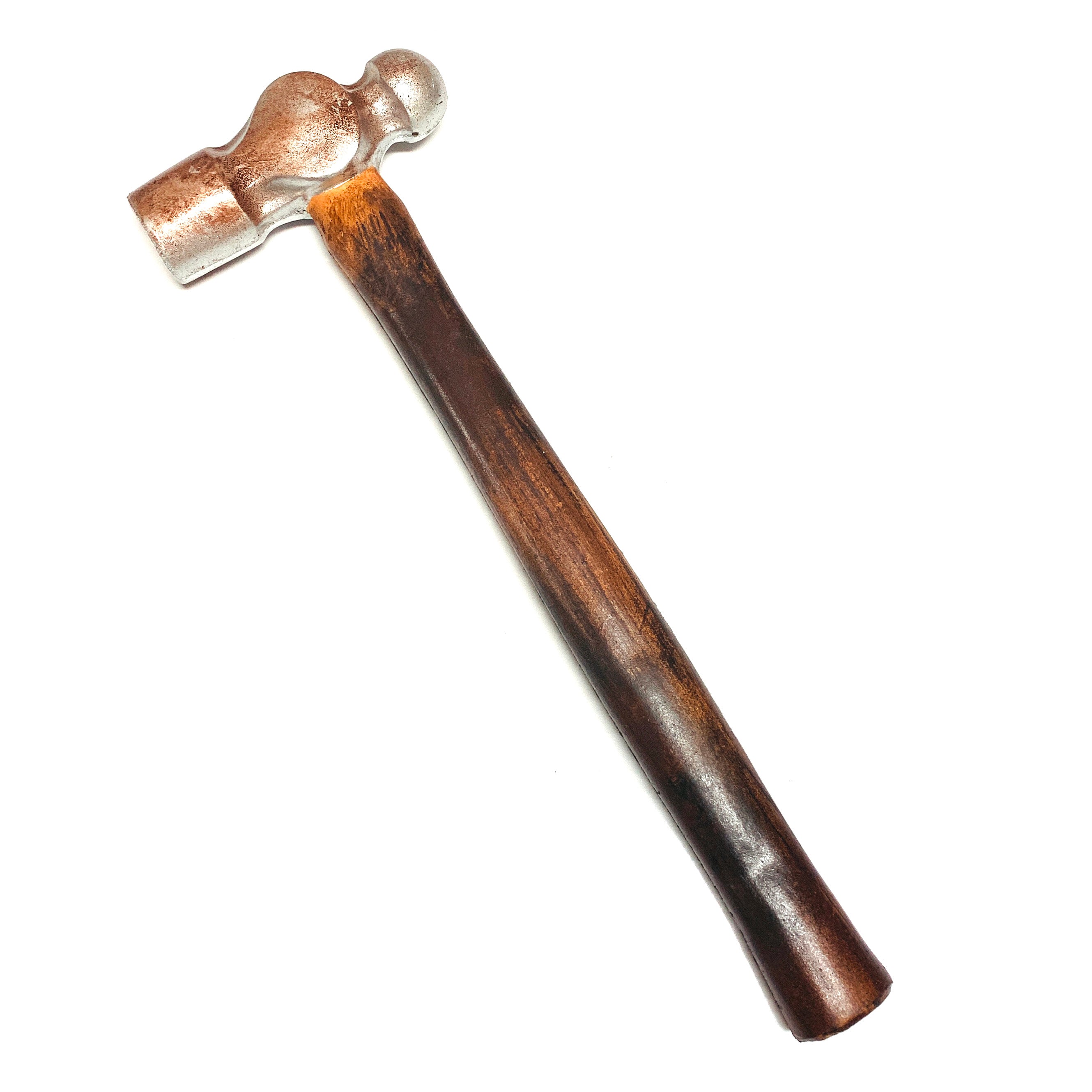Foam Rubber Ball-Peen Hammer Stunt Prop - RUSTY - Rusty Head with Aged Handle