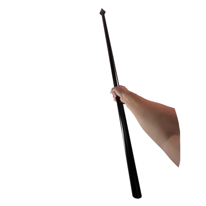 Foam Rubber Spartan Spear - Simulated Wood - All Black - Completely Black