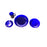 SMASHProps Breakaway 4 Piece Place Setting - COBALT BLUE translucent - Cobalt Blue,Translucent
