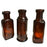 SMASHProps Breakaway Mini Poison Bottle Prop Set 3 Pieces - AMBER BROWN translucent - Amber Brown Translucent