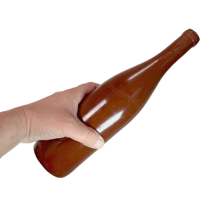 SMASHProps Breakaway White Wine Bottle Prop - Amber Brown Opaque - Amber Brown Opaque (not see-through)