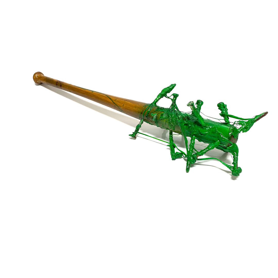 Nail Spike Baseball Bat Urethane Foam Rubber Action Prop - UV Green Slime