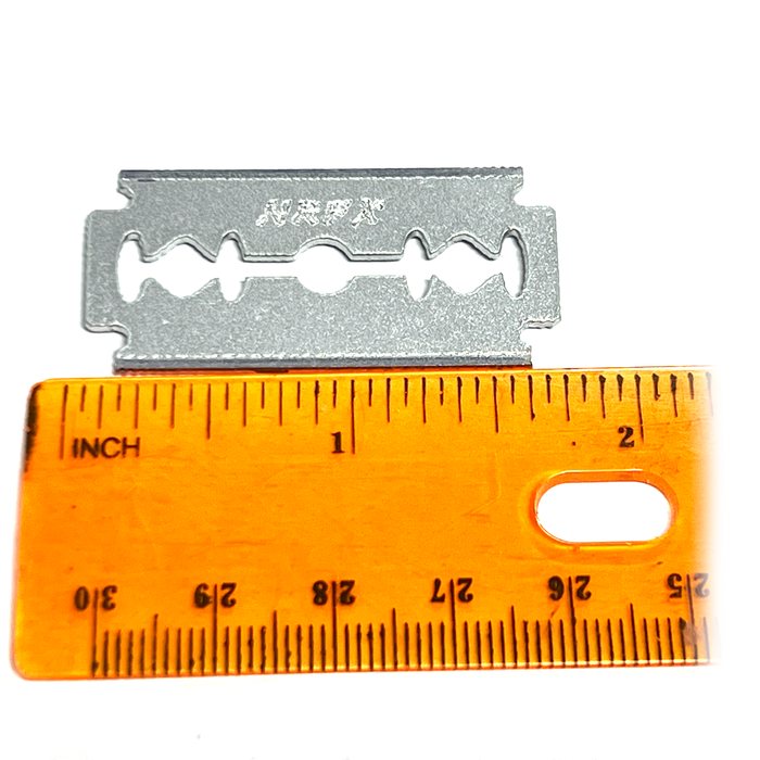 Double Edge Razor Blade Plastic Safety Prop — NewRuleFX.com