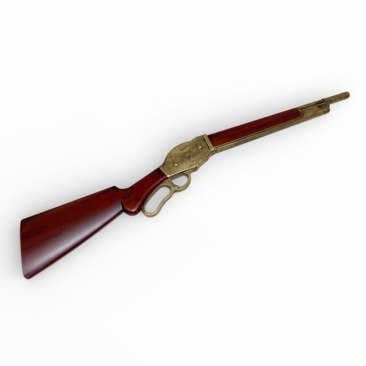 Reproduction of a classic rifle on a white background