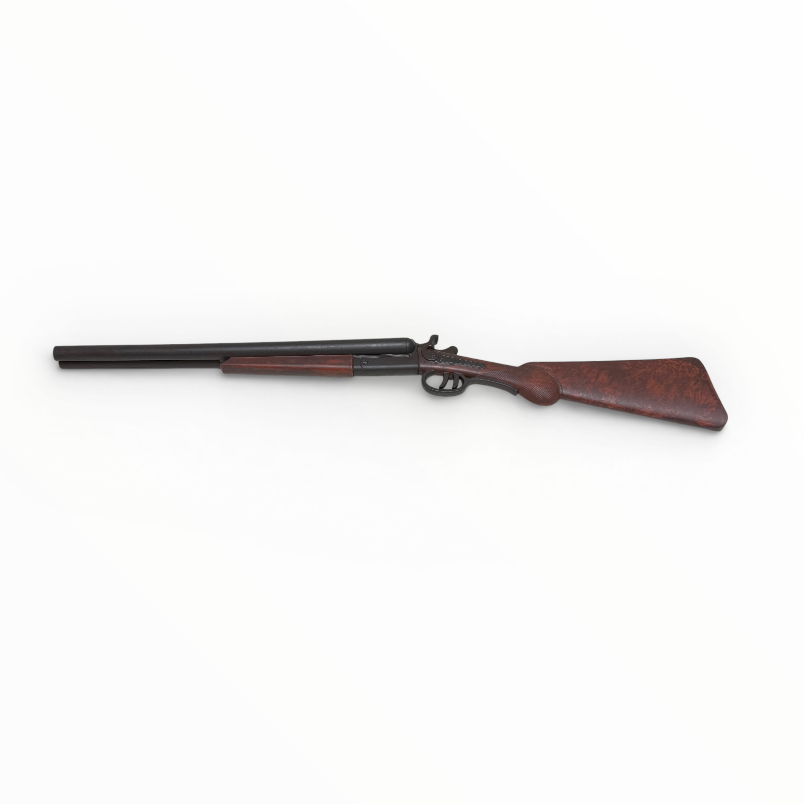 side view rifle on a white background