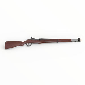 Wooden rifle on a white background