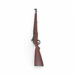 Wooden rifle on a white background