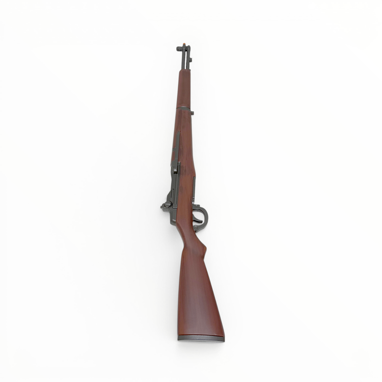 Wooden rifle on a white background