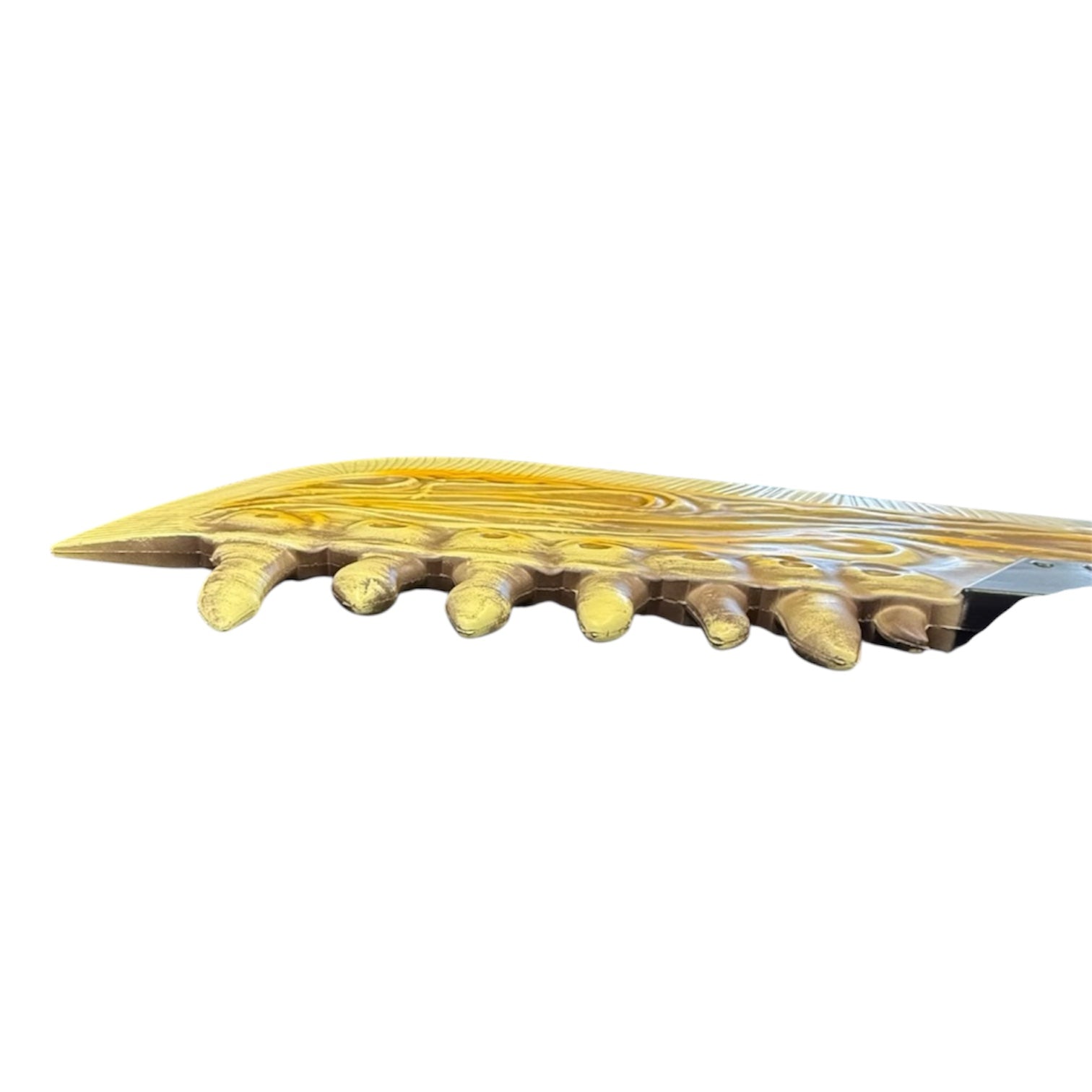 Foam Giant Monster Jawblade Sword Prop resembling a melting wooden plank with rounded drips, measuring approximately 47” x 12” x 4”.