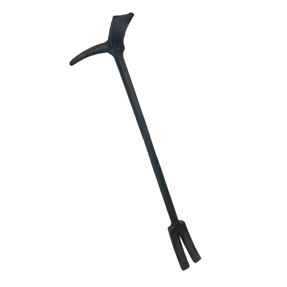 Front view 31 inch foam rubber replica of a firefighter forcible entry rescue bar with a black finish, designed for safe use in stunts, film, or theatrical productions