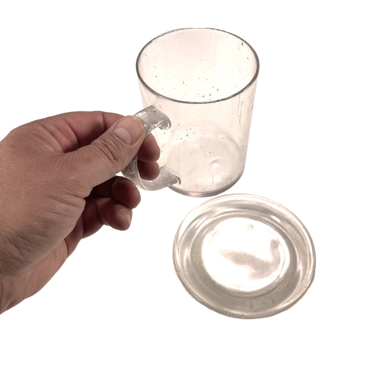 SMASHProps Breakaway Mug & Saucer Set - CLEAR - Clear,Translucent