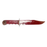 Rigid Plastic Winchester Bowie Knife Replica - Bloody - Bloodied Silver Blade with Brown Handle