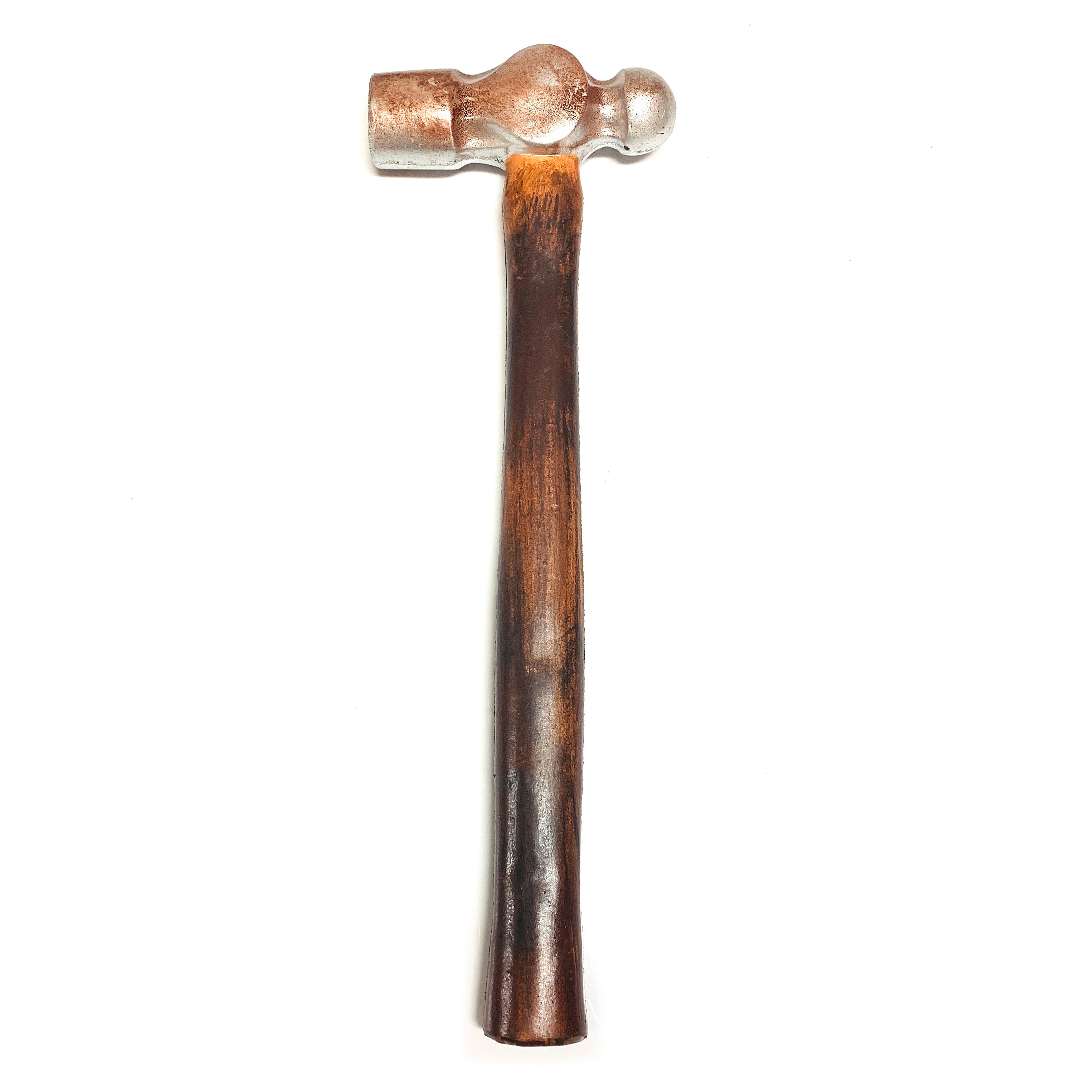 Foam Rubber Ball-Peen Hammer Stunt Prop - RUSTY - Rusty Head with Aged Handle