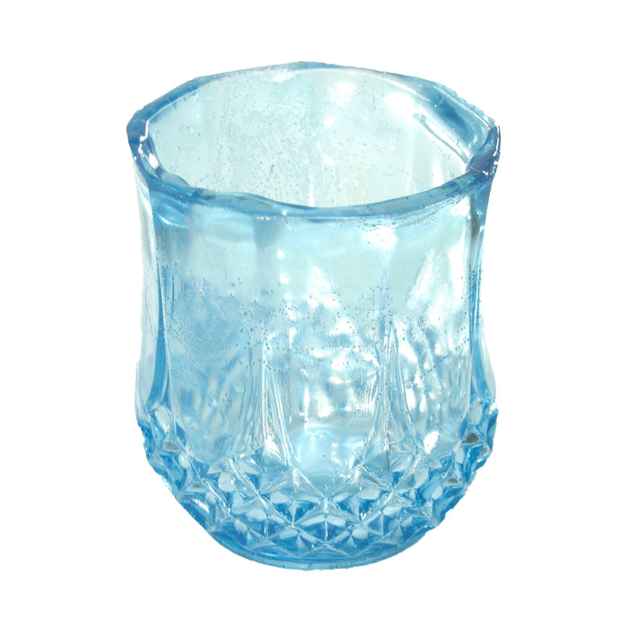 SMASHProps Breakaway Crystal Cut Tumbler Glass - LIGHT BLUE translucent - Light Blue Translucent