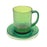 SMASHProps Breakaway Mug & Saucer Set - LIGHT GREEN translucent - Light Green,Translucent