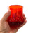 SMASHProps Breakaway Crystal Cut Tumbler Glass - RED translucent - Red Translucent