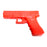 Solid Hard Poly-Plastic Police Glock Pistol Prop - Red - Red