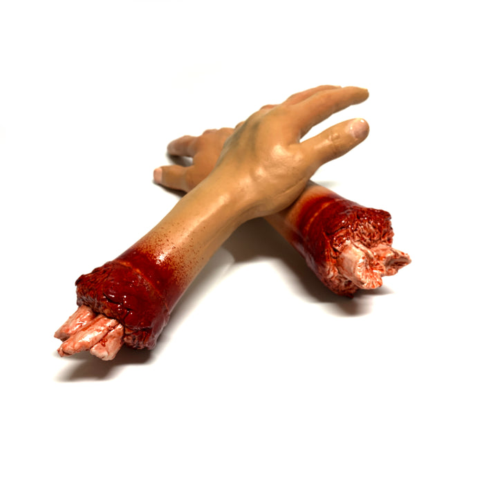 Foam Rubber and Latex Bloody Severed Hand Stump - PAIR 1 Right & 1 Left - Both Hands